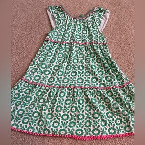 Boden girls 7-8 yr green and pink dress